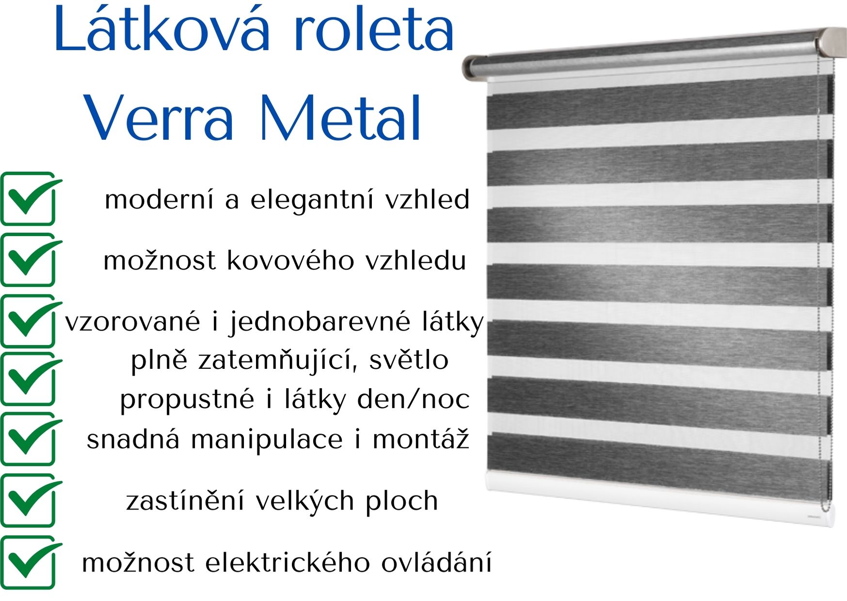 Látková roleta Verra Metal